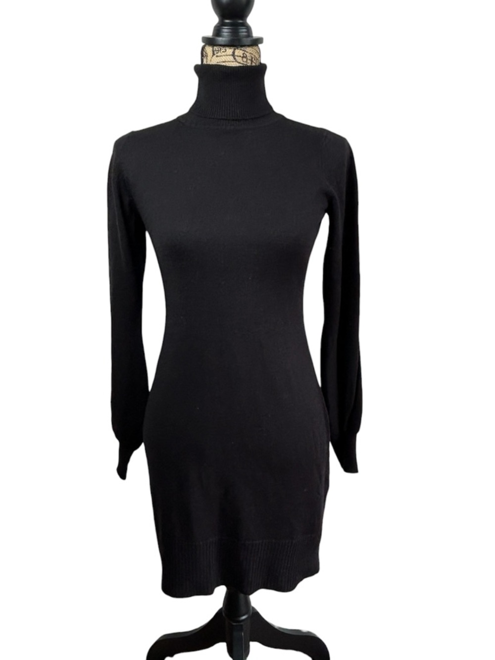 Esprit VTG Wool Blend Long Sleeve Turtleneck Sweater Dress